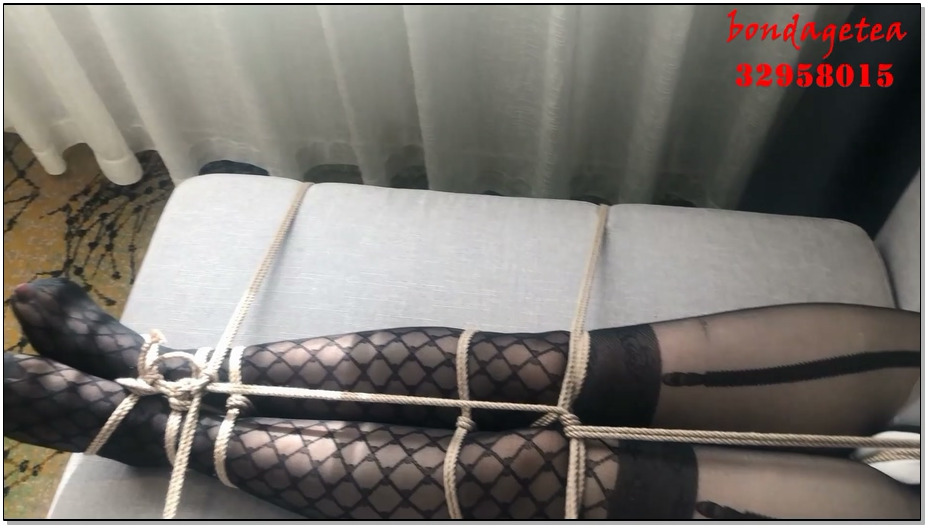 【绳精病】黑色禁忌连体黑丝捆绑