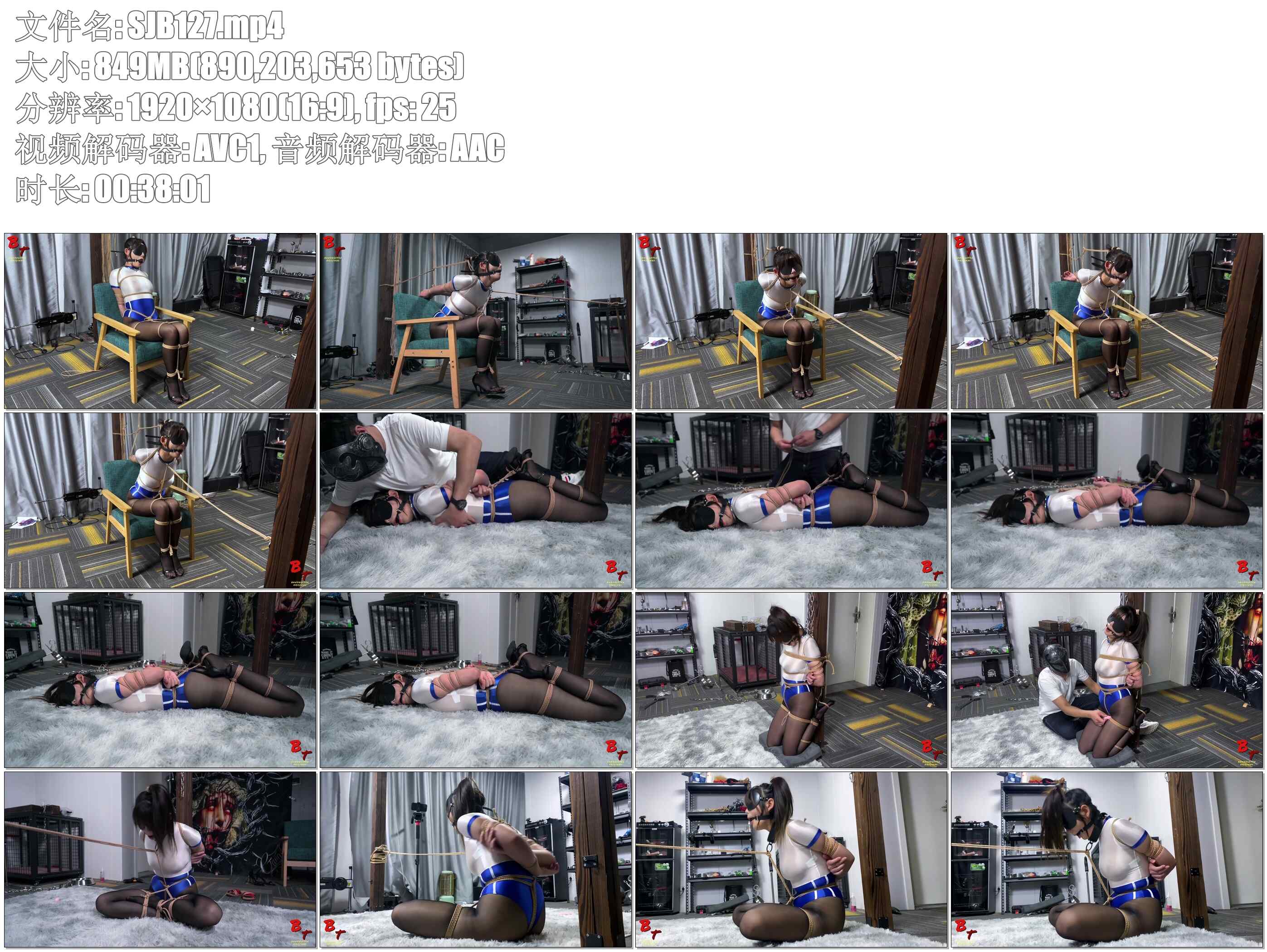 【绳精病】丝滑美女遭受多种紧缚训练