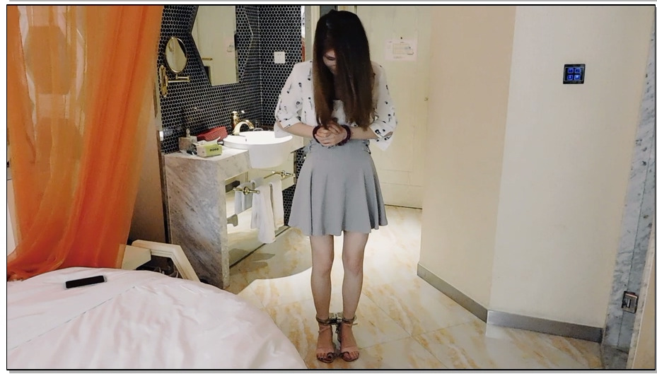 【1018原创】女犯晶晶镣铐折磨 手铐脚铐脚趾铐 时装 高跟鞋