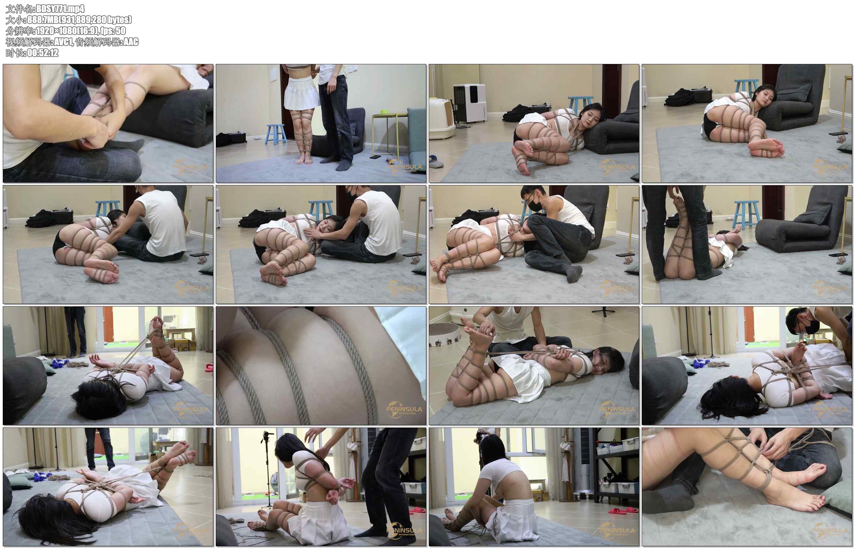 【半岛束艺】小晚 针对无法后高手妹子的绑法